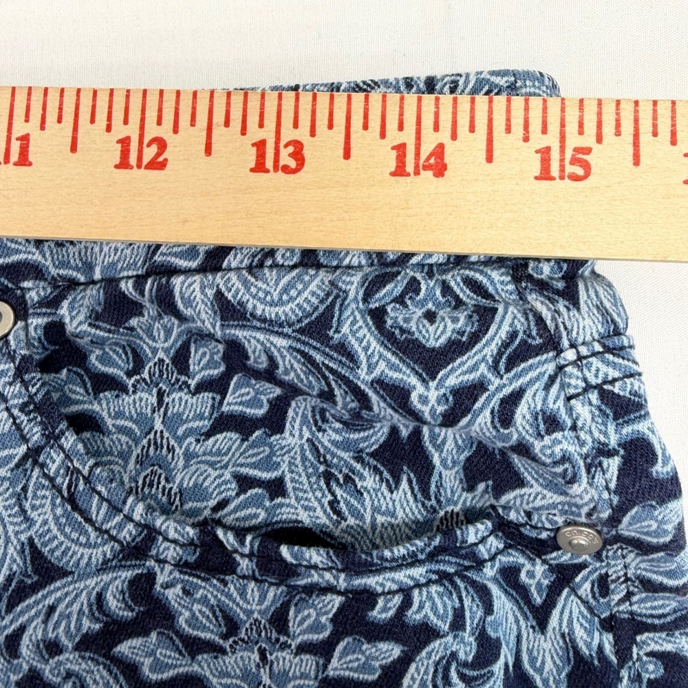 Chico's So Slimming Girlfriend Ankle Pants Paisley Bohemian Stretch Size 0 - Picture 9 of 12